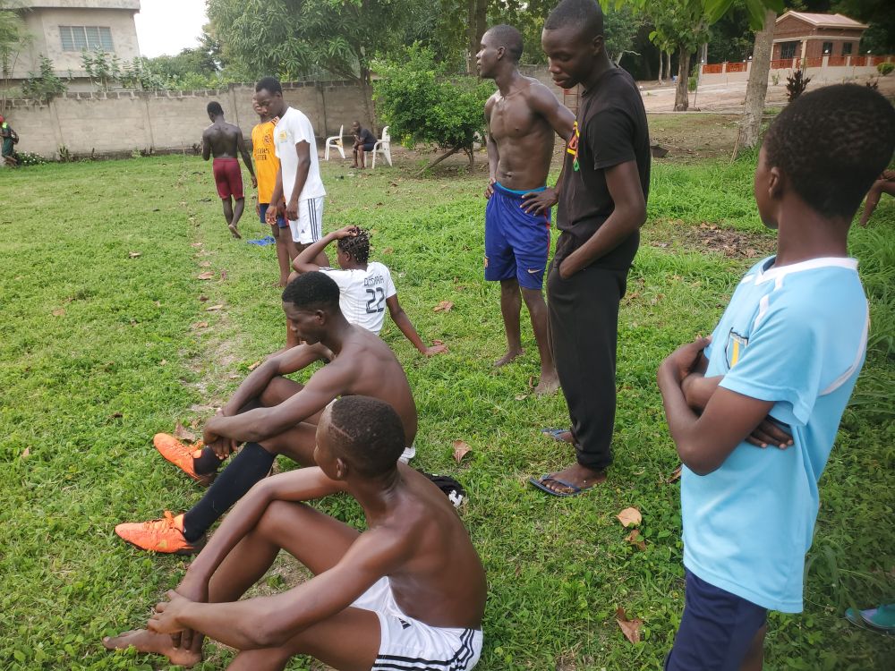 A break during a Teamup Fitness Club session